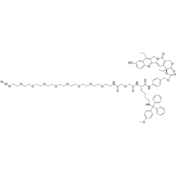 SN38-PAB-Lys(MMT)-oxydiacetamide-PEG8-N3 1373170-36-5